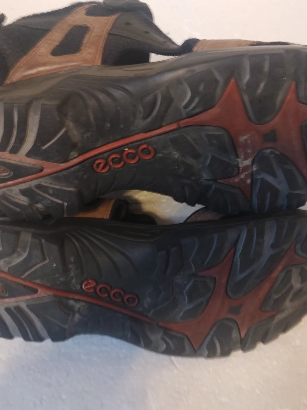 Men's Ecco Brown Leather Sport Sandals - Casual Outdoor Comfort Size 12/46